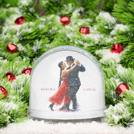 Romantic Tango Dance Couple Personalized Gift Schneekugeln (Weihnachten)