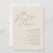 Romantic The Night Before Wedding Rehearsal Dinner Einladung (Vorderseite)