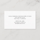 Romantic Three Photos Wedding Photography  Visitenkarte (Rückseite)