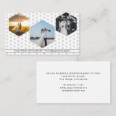 Romantic Three Photos Wedding Photography  Visitenkarte (Vorne/Hinten)