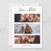 Romantic Three Wedding Engagement Photos Collage (Vorderseite)