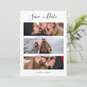 Romantic Three Wedding Engagement Photos Collage (Stehend Vorderseite)