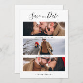 Romantic Three Wedding Engagement Photos Collage (Vorne/Hinten)