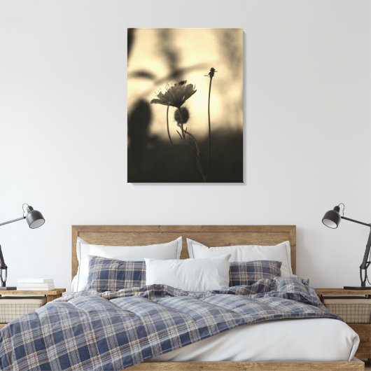 Romantic Trees & Flowers – Botanical Fantasy Boho Leinwanddruck (Insitu (Schlafzimmer))