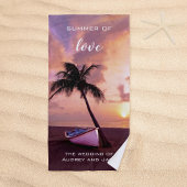 Romantic Tropical Beach Sunset Towel Strandtuch