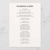 Romantic Tuscan Garden Urn Floral Wedding Programm (Rückseite)