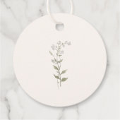 Romantic Tuscan Garden Urn with Flowers Wedding Geschenkanhänger (Rückseite)