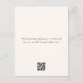 Romantic Tuscan Garden Whimsical Floral Wedding Begleitkarte (Rückseite)