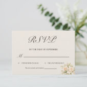 Romantic Tuscan Villa Calligraphy RSVP Card Karte (Stehend Vorderseite)
