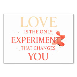 Romantic Typography Art Tischnummer