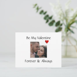 Romantic Valentine Card Add Your Own Couple Photo Postkarte