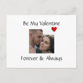 Romantic Valentine Card Add Your Own Couple Photo Postkarte (Vorderseite)