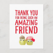 Romantic Valentine for Friend - Fruits for Vegan Postkarte (Vorderseite)