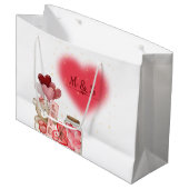 Romantic Valentine Gift Bag Große Geschenktüte (Vorderseite Schrägansicht)