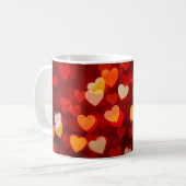 Romantic Valentine Heart Pattern Kaffeetasse (Vorderseite Links)