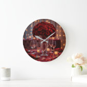 Romantic Valentine Personalized Wall Clock  Große Wanduhr (Zuhause)