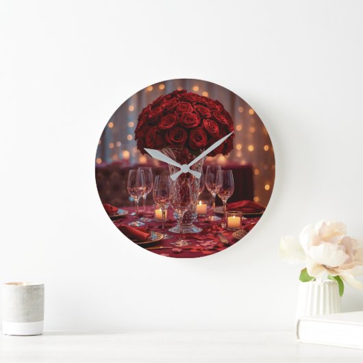 Romantic Valentine Personalized Wall Clock  Große Wanduhr (Zuhause)