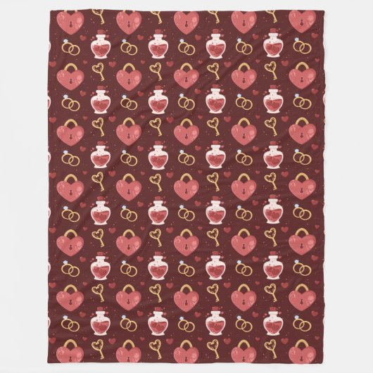 Romantic Valentine’s Day Fleece Blanket (Vorderseite)