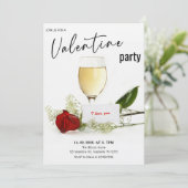 Romantic Valentine’s Day Party Einladung (Stehend Vorderseite)