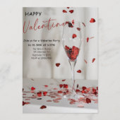 Romantic Valentine’s Day Party Einladung (Vorderseite)