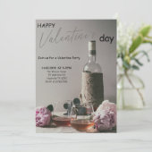 Romantic Valentine’s Day Party Einladung (Stehend Vorderseite)