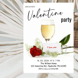 Romantic Valentine’s Day Party Einladung