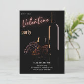 Romantic Valentine’s Day Party Einladung (Stehend Vorderseite)