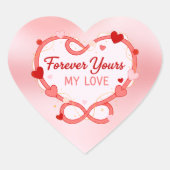 Romantic Valentine’s Day Sticker – Forever Yours (Vorderseite)