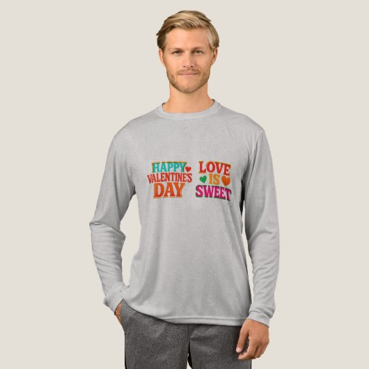 Romantic Valentine’s Day T-Shirt Tri-Blend Shirt (Volle Vorderseite)