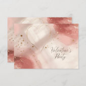 Romantic Valentine’s Details Card – Blush & Gold Begleitkarte (Vorne/Hinten)