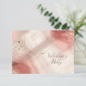 Romantic Valentine’s Details Card – Blush & Gold Begleitkarte (Stehend Vorderseite)