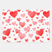 Romantic Valentine Wrapping Paper with Hearts Geschenkpapier Set (Vorderseite 2)