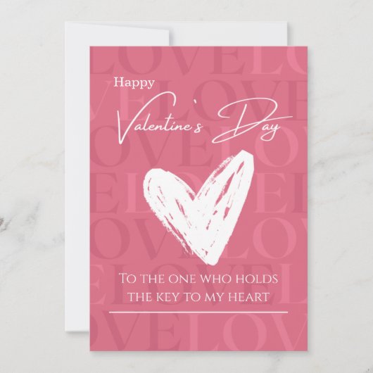 Romantic Valentine's Day Card Idea | Deep Love Quo Einladung (Vorderseite)