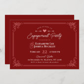 Romantic Valentine's Day Engagement Party Einladung (Vorne/Hinten)