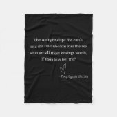 Romantic Valentine's Percy Bysshe Shelley Quote Et Fleecedecke (Vorderseite)