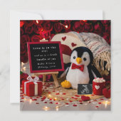 Romantic Valentines Pregnancy Announcement card Ankündigung (Vorderseite)