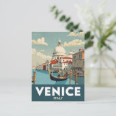 Romantic Venice Canal View Postkarte (Stehend Vorderseite)