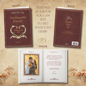 Romantic Vintage Book Couple Photo Anniversary Karte