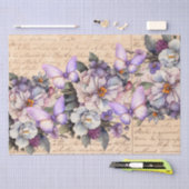 Romantic Vintage Floral Love Letter Decoupage Seidenpapier (Handwerk)