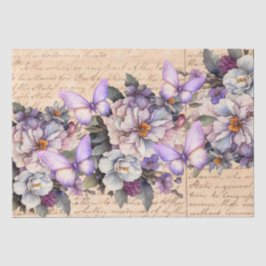 Romantic Vintage Floral Love Letter Decoupage Seidenpapier
