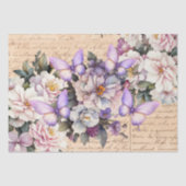 Romantic Vintage Floral Love Letter Decoupage Seidenpapier (Vorderseite)