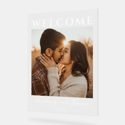 Romantic Warm Photo Acrylschild (Winkel)