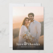 Romantic Warm Sunset Photo Dankeskarte (Vorderseite)