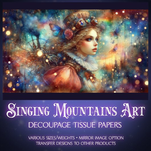 Romantic Watercolor Alice In Wonderland Seidenpapier