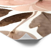 Romantic Watercolor Floral Filigree Design Poster (Ecke)