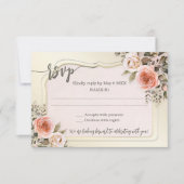 Romantic Watercolor Floral Wedding RSVP Card Einladung (Vorderseite)