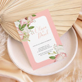 Romantic Watercolor Flowers Elegant Script Invite Einladung