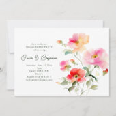 Romantic Watercolor Garden Engagement Party Einladung (Vorderseite)