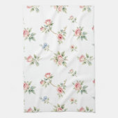 Romantic Watercolor Pink Roses Pattern Geschirrtuch (Vertikal)