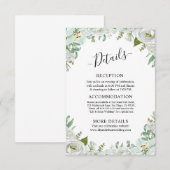 Romantic Watercolor Wedding Begleitkarte (Vorne/Hinten)